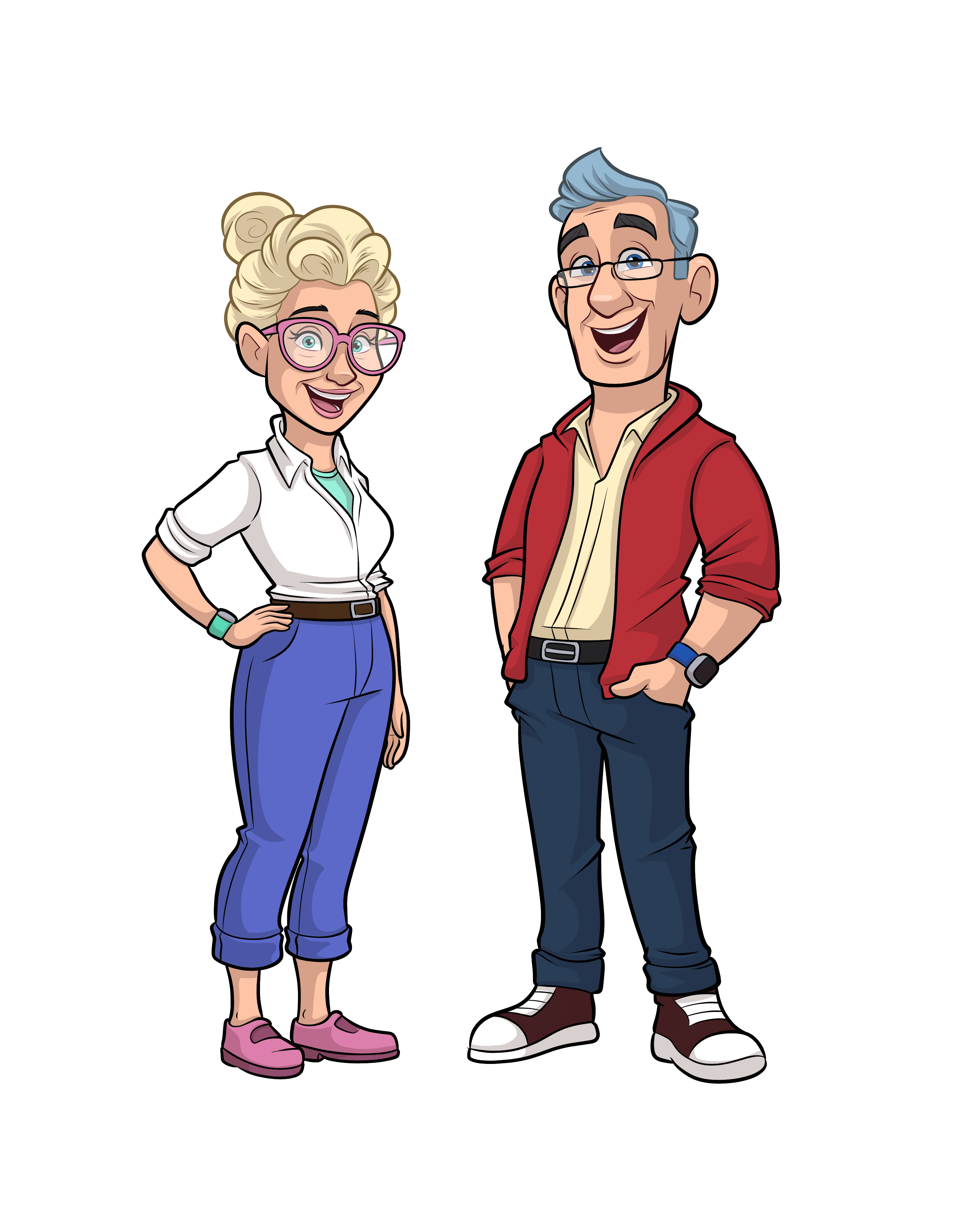 Gammy and Poppet standing together